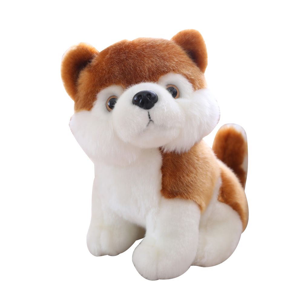 Simulation Husky Akita Dog Plush Stuffed Doll Kids Toy Home Office Desktop Decor