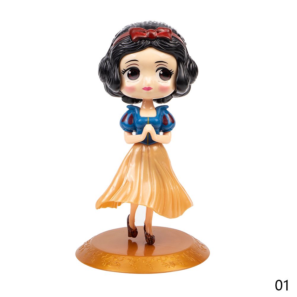 Princess Figure Ornaments Cake Topper Kids Birthday Party Decoration Cute Ornaments with Base Cake Decor