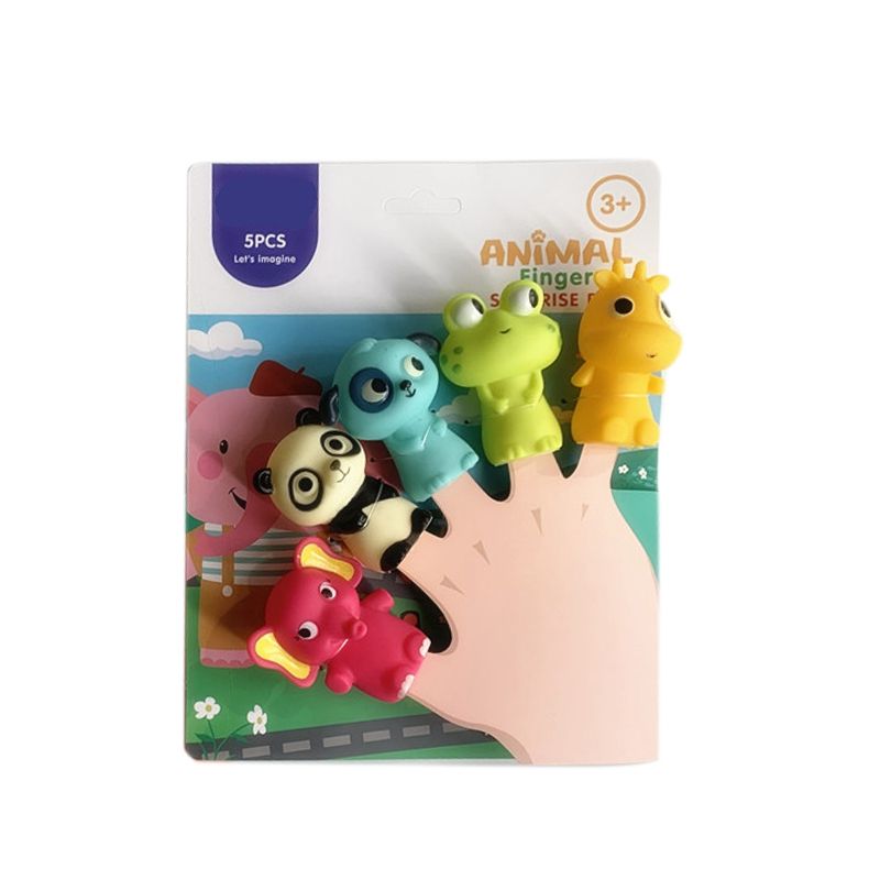 Finger Puppets for Children and Babies 5 Farm Animals Doll Set Toy