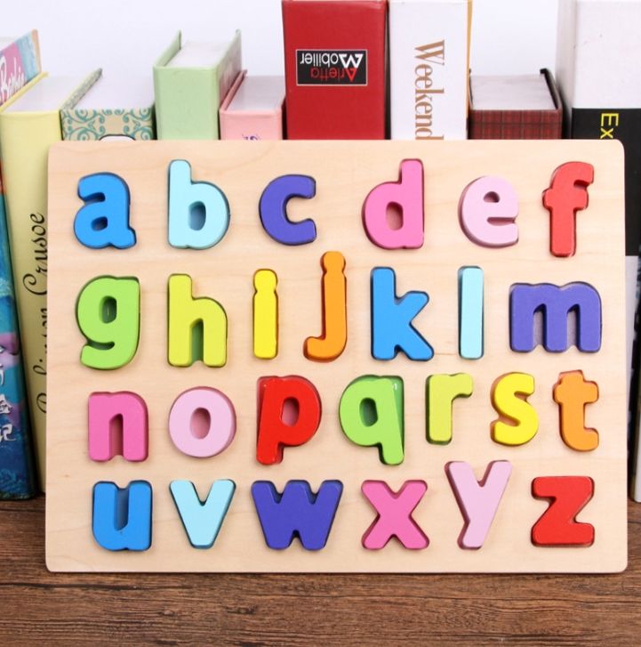 NYT 2021 Grab Board Wooden Number Letter Colorful Water-Based Paint Child Sense Shape Recognition Early Education Puzzle Toy