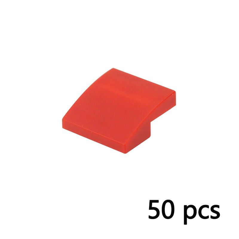 50pcs Assembles Particles Slope Curved 2x2 Building Blocks DIY Bricks Educational MOC Tech Parts Toys Compatible with 15068