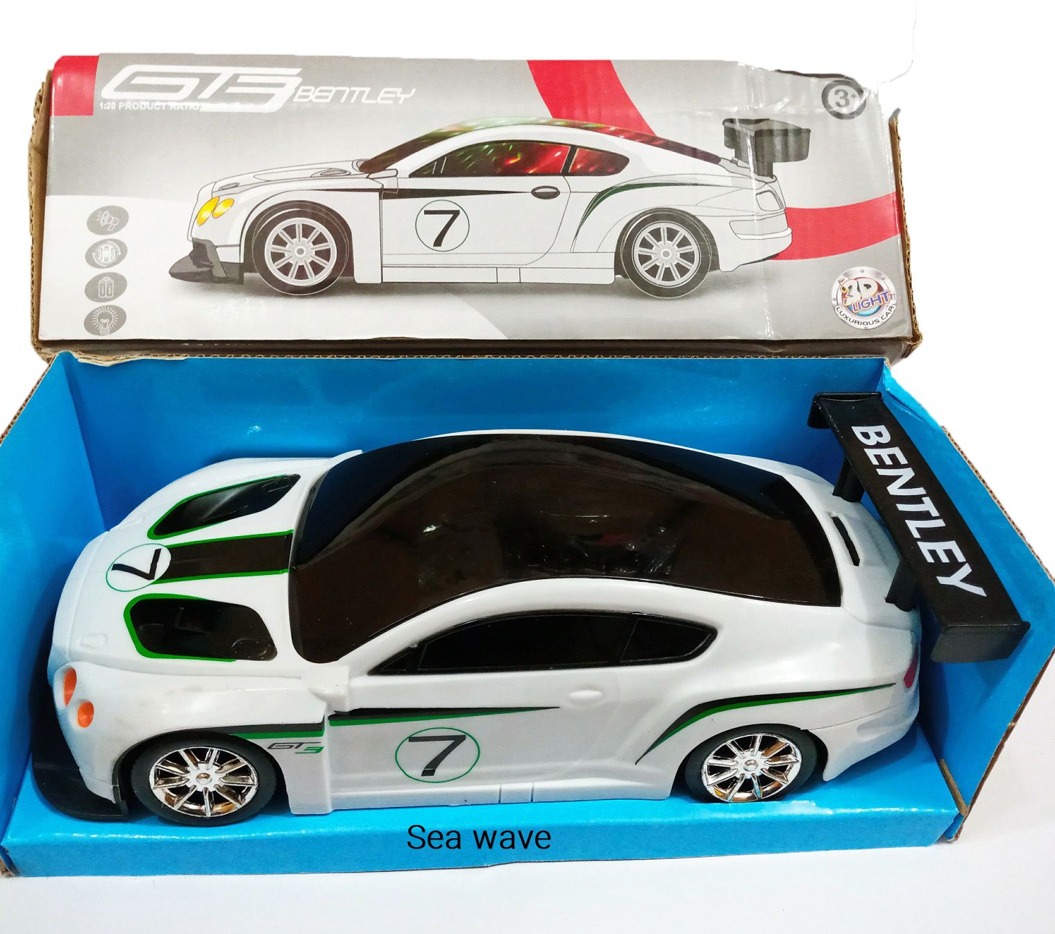 GT3-BENTLEY Electric Sport Racing Toy Car Model Vehicle for Boys Girls Adults with Lights and Controller
