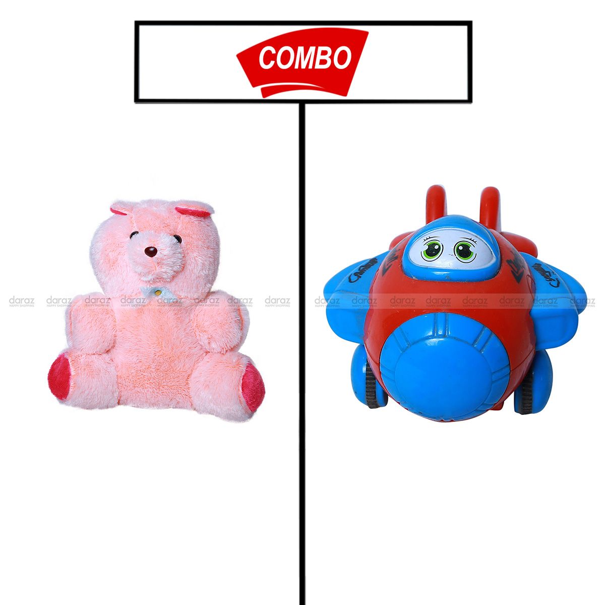 TEDDY BEAR & MINI PLANE TOY COMBO