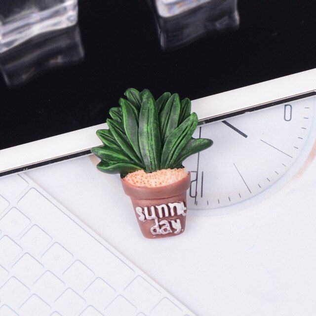 Resin Diy Potted Decoration Kids Toys Creative Clay Molds Slime Fluffy Charm Children's Interactive Tools Refrigerator Stickers