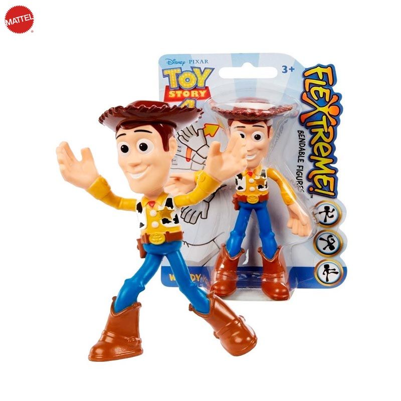 ACTION FIGURE 4-inch Bendable TOY STORY WOODY Figure by Mattel