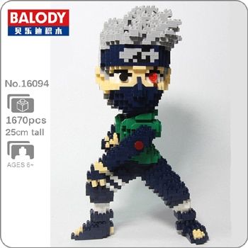 Balody Anime Naruto Kakashi Sasuke Jiraiya Gaara Ninja 3D Model DIY Mini Diamond Blocks Bricks Building Toy for Children no Box