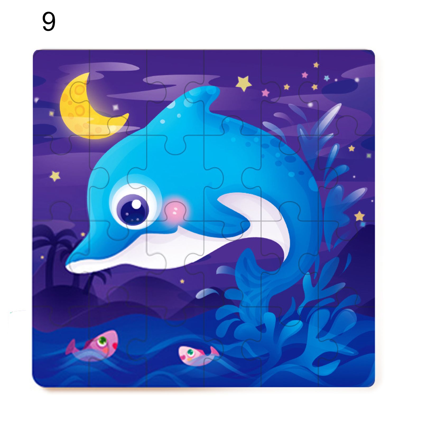 24Pcs/Set Jigsaw Toy Animal Pattern Logical Thinking Training Density Board Assembled Jigsaw Puzzle Toy Birthday Gift
