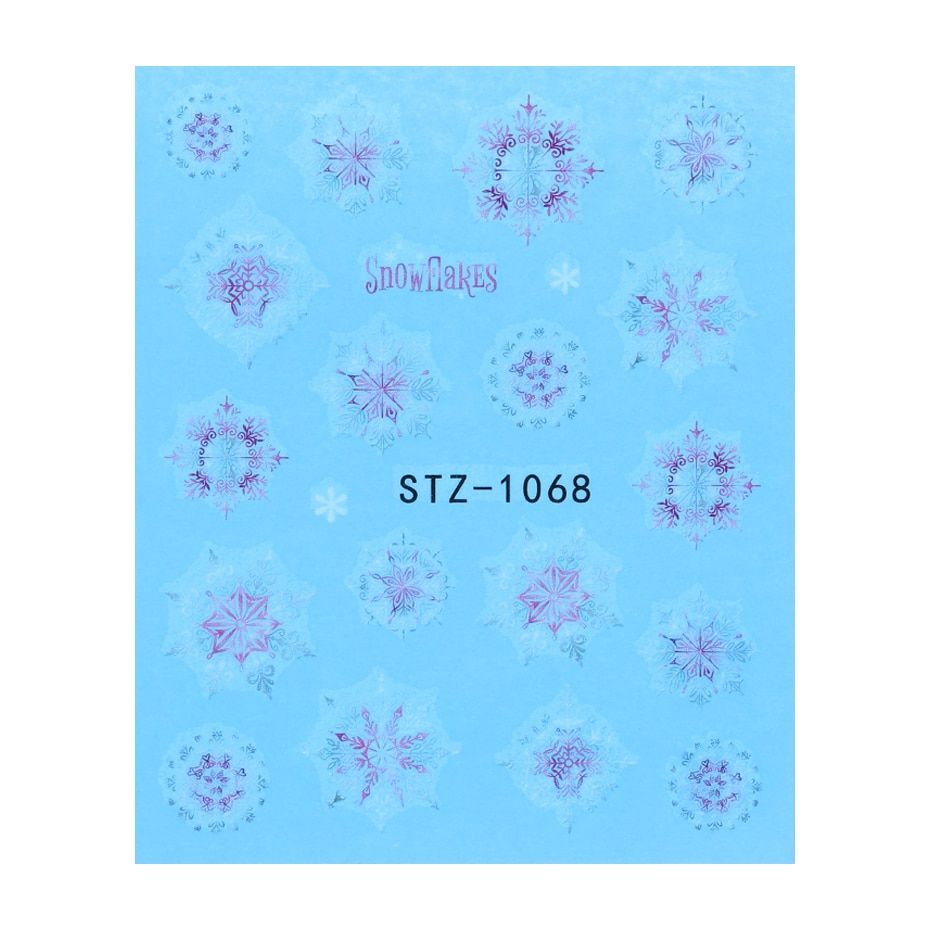 Black White Xmas Sliders for Nails Snowman Santa Deer Water Transfer Sticker Decals Winter Manicure Decorations LYSTZ1066-1081