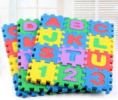 HOVTOIL 36Pcs Puzzle Mat Children Alphabet Numbers Puzzles Crawling Foam Floor Mat Education Toy Interactive Toy, Brain Teaser, Kids' Gift