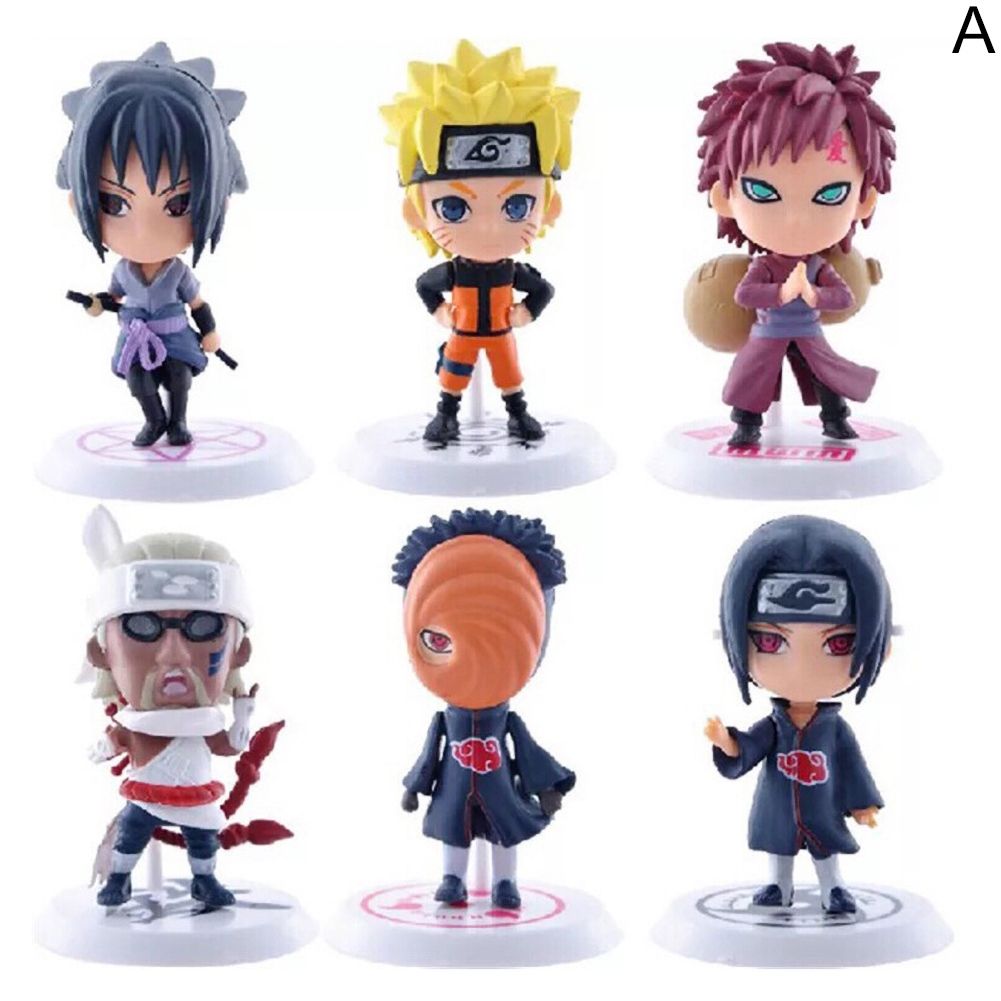 6Pcs/Set Naruto Model Figures Toy Doll Decoration Birthday Xmas Holiday Gift