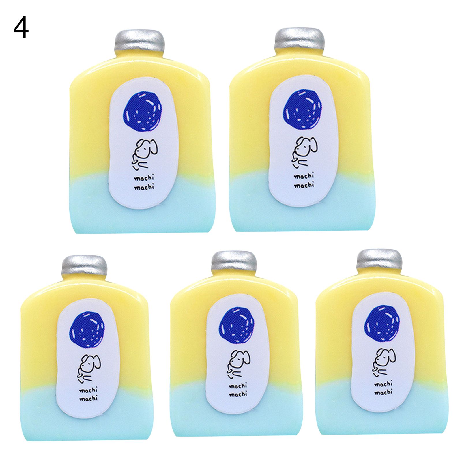 5Pcs Simulation Imitated Milk Tea Bottle Charms Pendant Resin Earring Jewelry