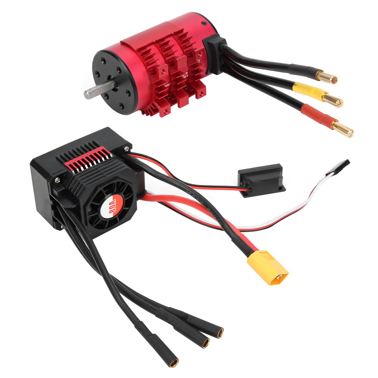 Waterproof Brushless Motor 3100KV+80A ESC+Heat Sink Upgrade Accessory