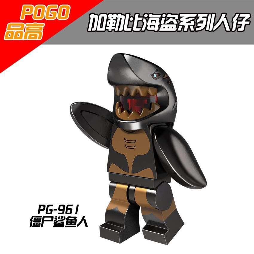 Single Sale Hot MOC Building Block Banana man Penguin rabbit Shark man Sausage man Building Block Anime Character Series Toys For Children Gift PG963