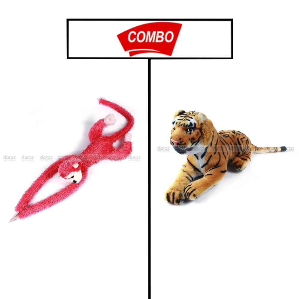 MONKEY TEDDY BEAR & TIGER TEDDY COMBO PACK