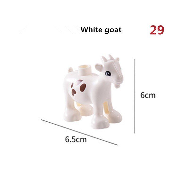 Big Size Diy Building Blocks Animal Accessories Figures Lion Panda Compatible with Duplo Toys for Children Kids Gifts