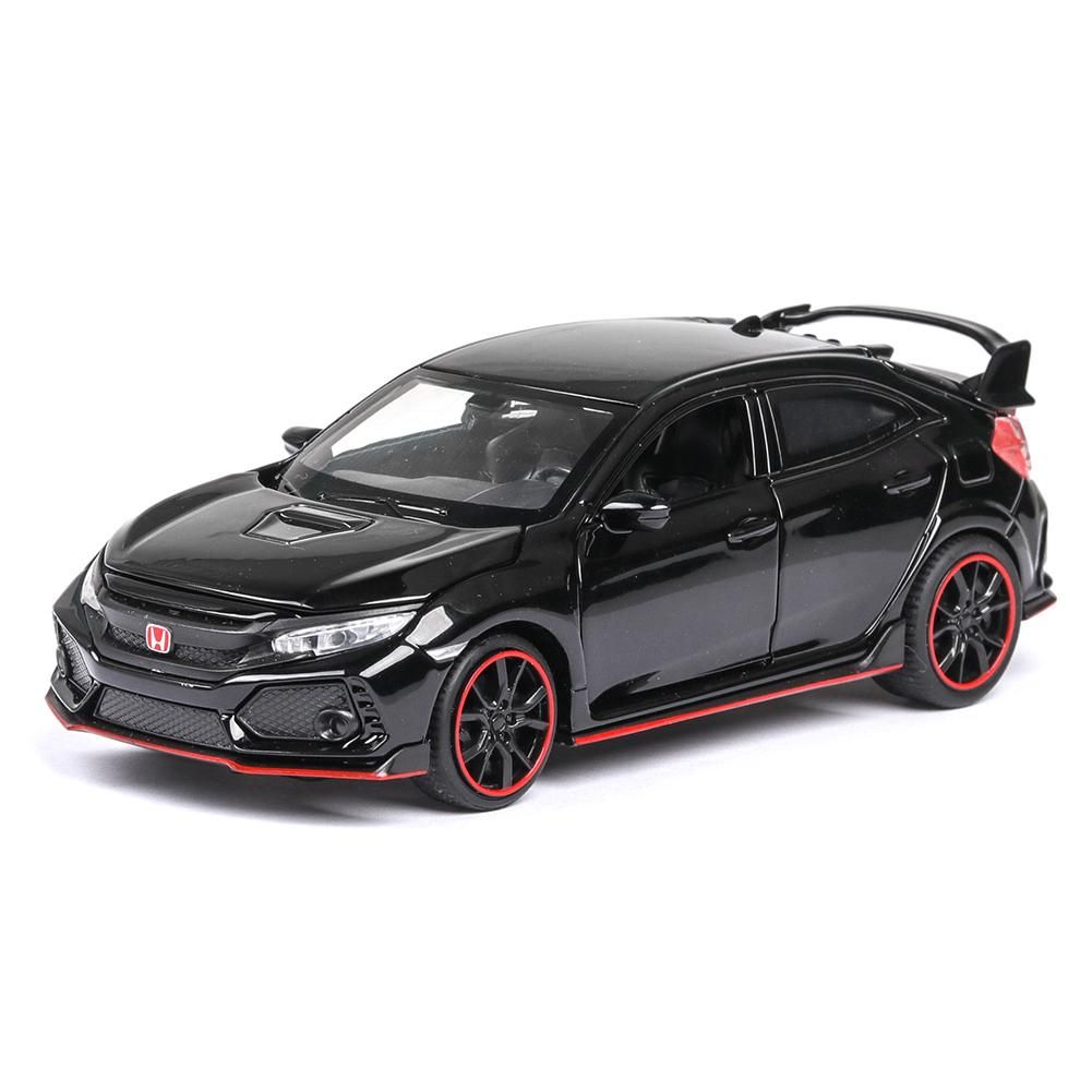 1:32 Honda Civic civic TYPE R alloy car model   sound and light pull back car