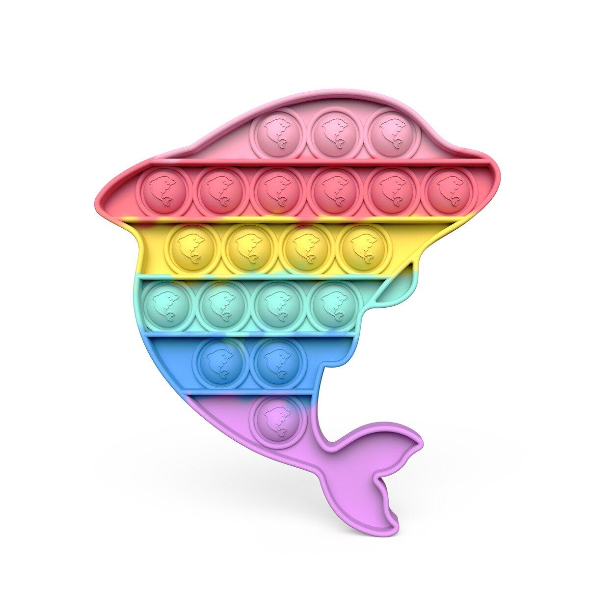 1pc Fidget Rainbow Bubble Fidget Sensory Toy Autism Special Needs Stress Reliever  Fidget Toy Bubbe dropshippingl