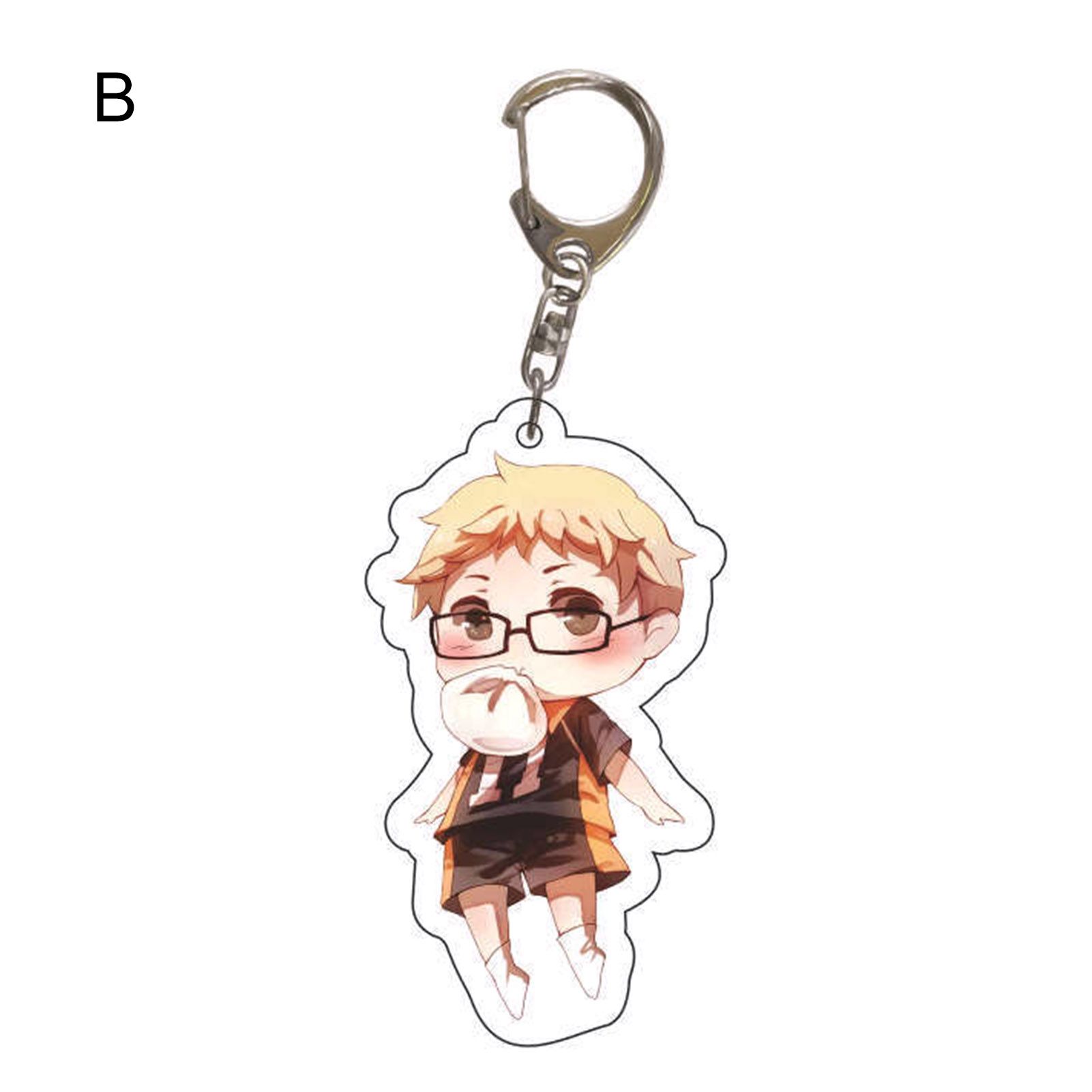 Anime Keyring Clear Printing Volleyball Boy Keyring Decor