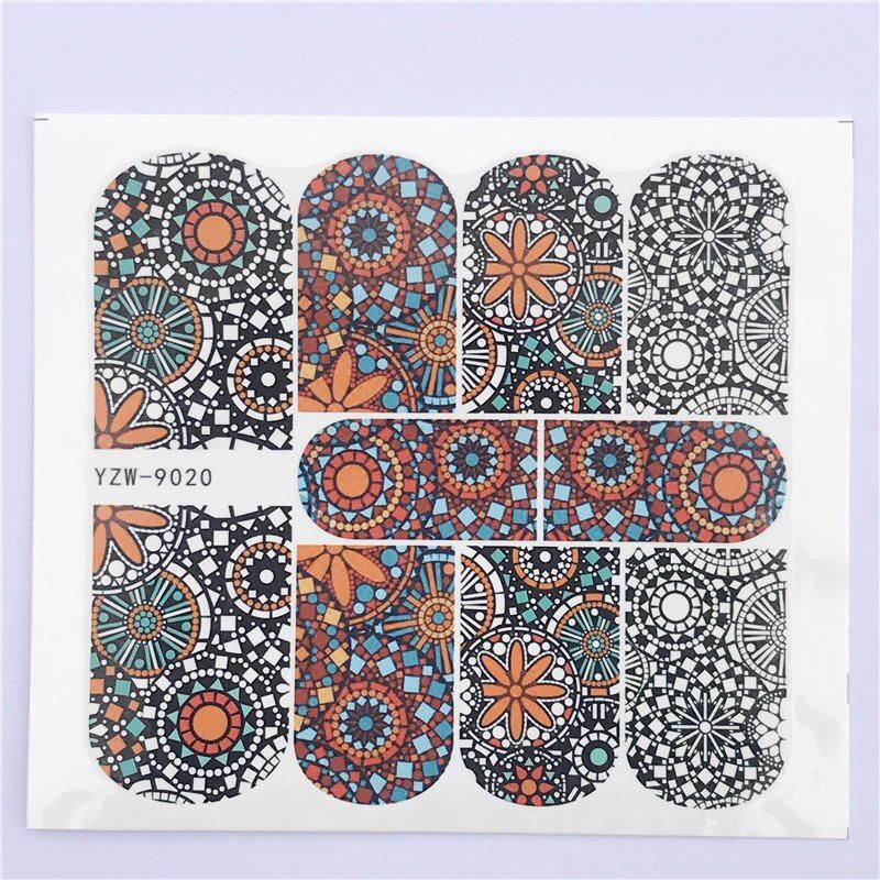 1 Sheet Nail Art Stickers 3d Decals Decoration Apple/ Star / Cartoon / Fruit/Cat Adhesive Colorful Tip DIY Label Manicure