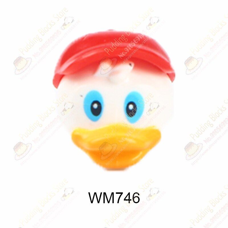 Cartoon Movie Anime Series Princess McDuck Ducky Alien Gizmo Figures Heads Bricks Building Blocks Creative Toys For Kids Gifts