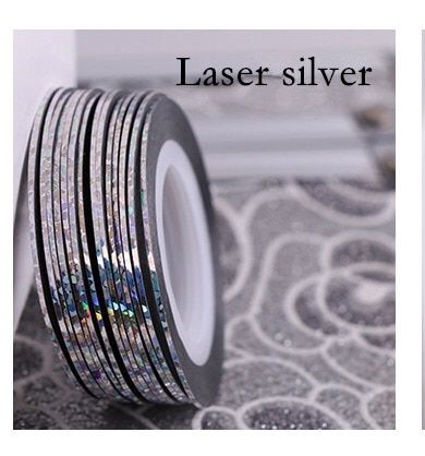 Nail line painting line radium ray with adhesive nails 30 color nail jewelry wholesale