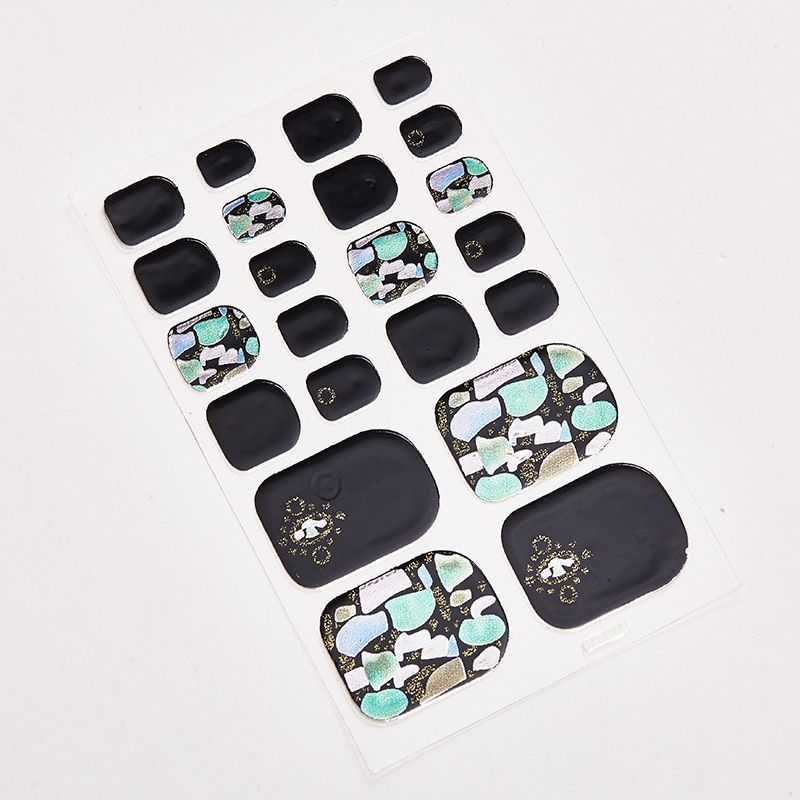 22 Tips/Sheet Shiny Nail Decoration Nail Adhesive Nail Accesoires Nail Art Decoration Nailart Sticker  Adesivos  Nail Tape