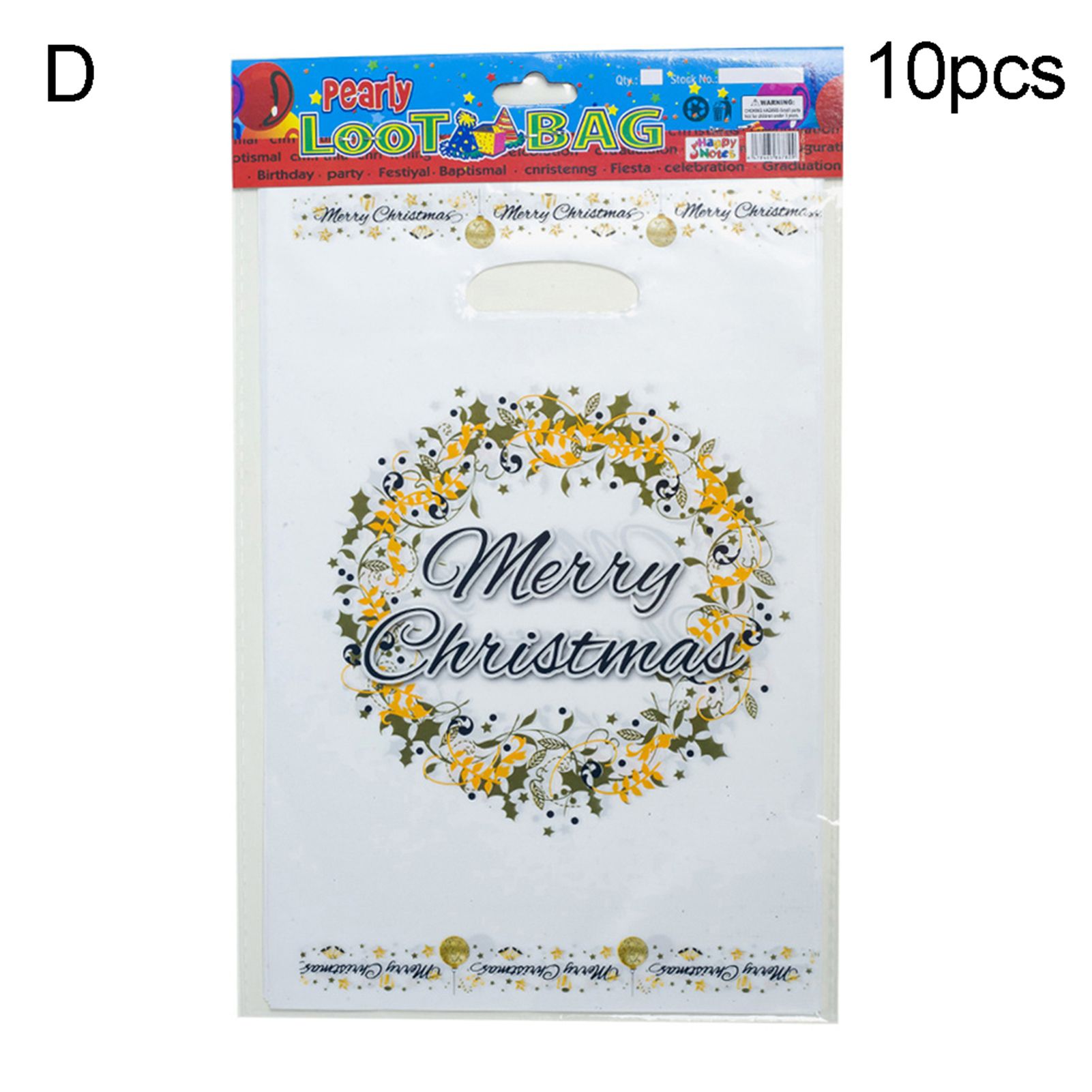 Present Pouch Disposable Christmas Santa Claus Pattern Gift Bag