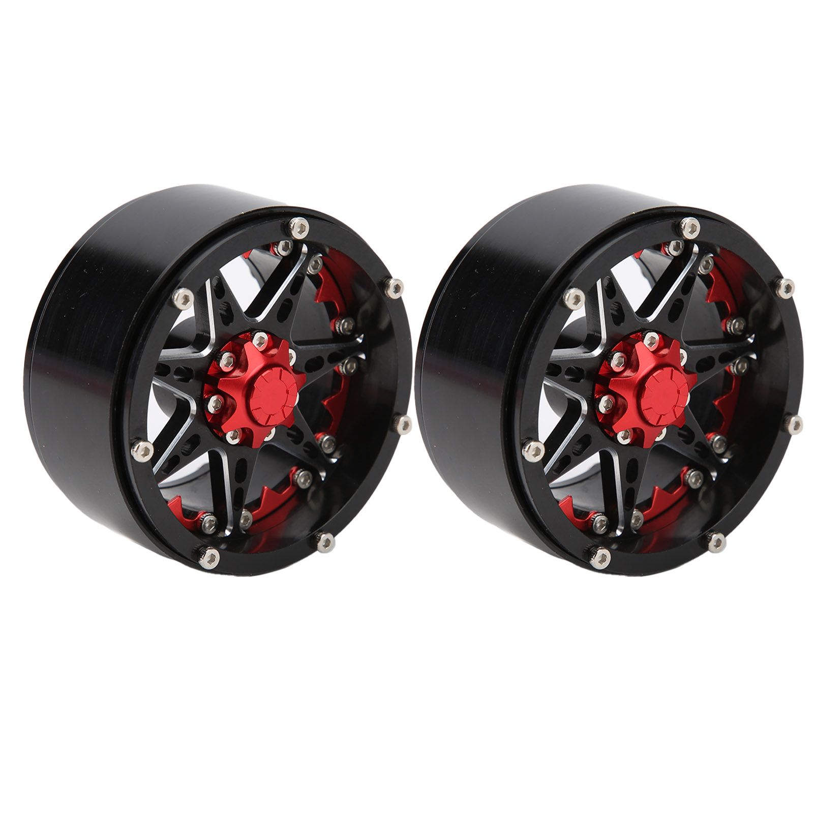 2Pcs Beadlock Wheel Hub Aluminium Alloy for or SCX10 / TRX4 TRX6 1/10 RC Car