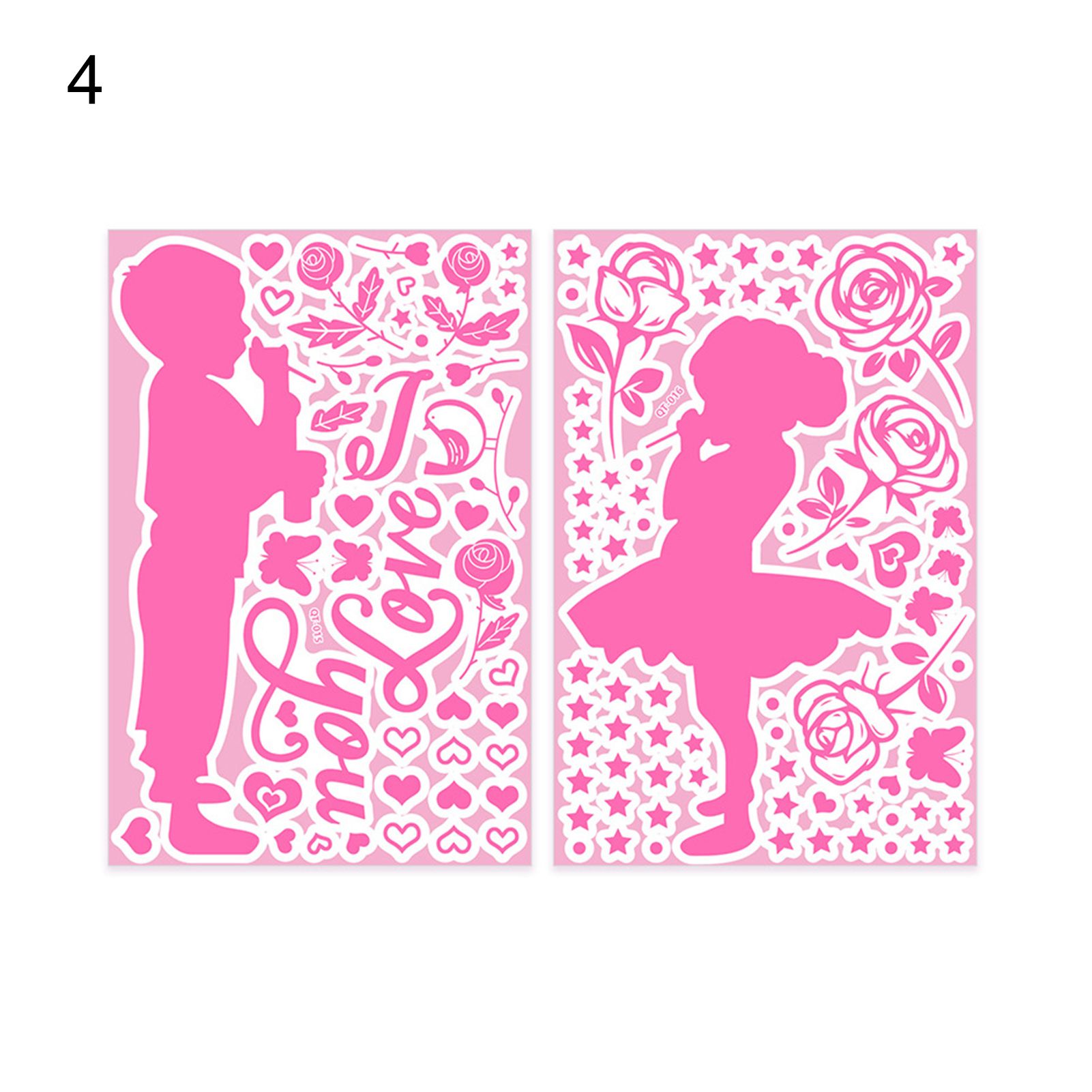 Valentine Wall Sticker Cost-effective Glow in t Dark Cupid Wall Sticker