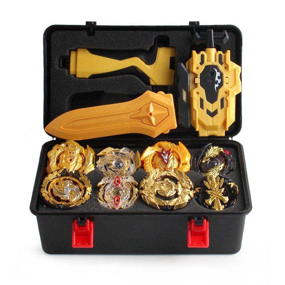 Gold Edition Top Set For XD168-21B Non-Electric Imperial Dragon Burst Rise GT Beyblade Starter With Launcher  1 Set