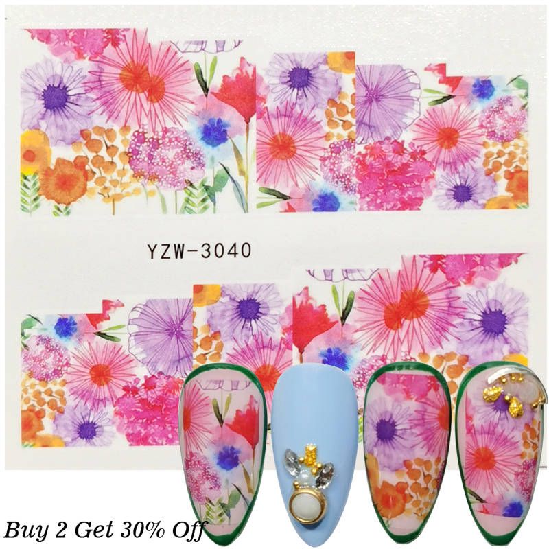 2020 Summer  Designs Ice Cream Fruit Strawberry Cherry Cake Nail Art Water Transfer Sticker Decor Slider Decal Manicure Tool