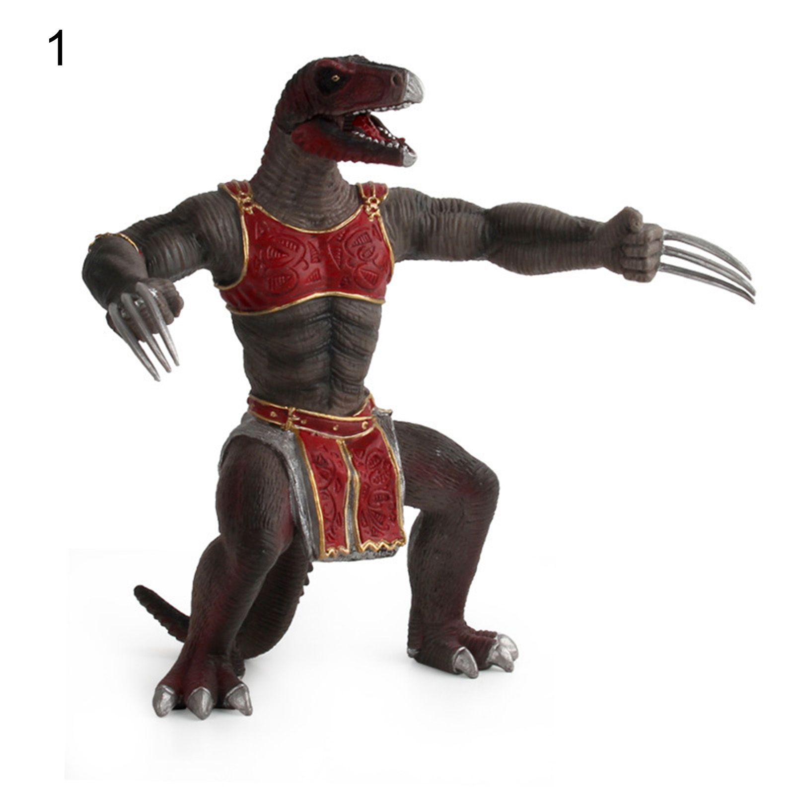 Childrenworld Simulation Dinosaur Model Vivid Expression Featr King on Nail on Dinosaur Warrior Figures