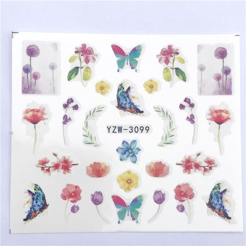 Nail sticker art decoration slider fox wolf animal adhesive design Water decal manicure lacquer accessoires polish foil