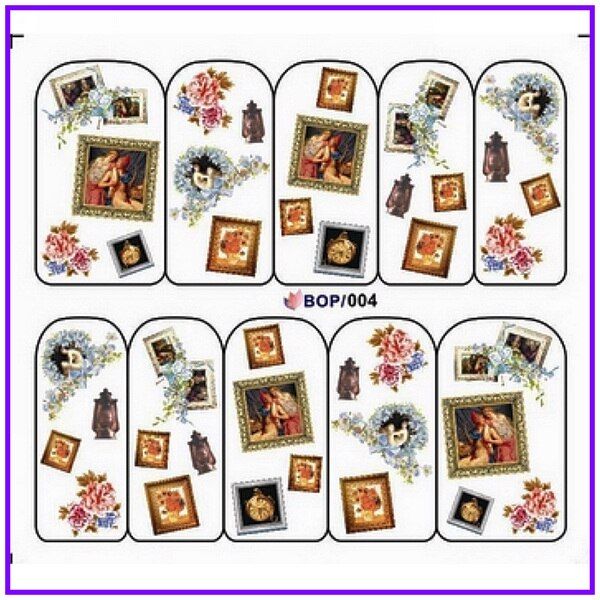 UPRETTEGO NAIL ART WATER DECAL SLIDER NAIL STICKER ANGEL BABY RELIGION MONROE LOVE CUPID JEWLRY RING BOP001-008