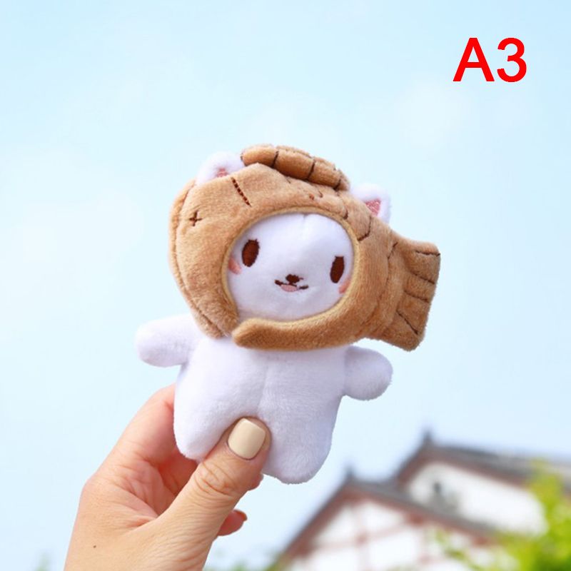 1pc Small Panda Plush Taiyaki Cute Fish Keychain Soft Toy Plushie Keychain