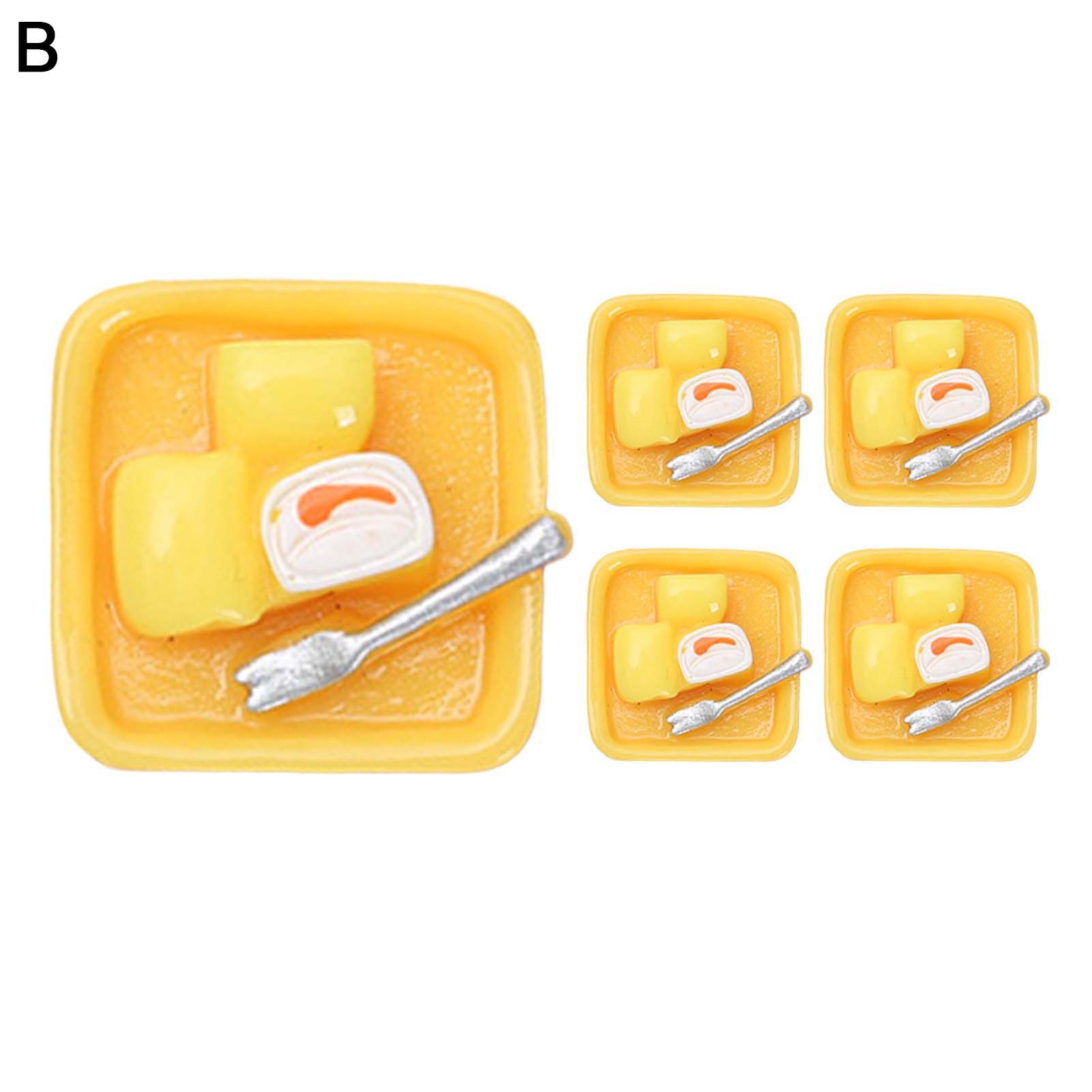 5Pcs DIY Materials Exquisite Mobile Phone Case Decor Resin Watermelon Mango Strawberry Hamburger French Fries Kitchen Accessories for Refrigerator Magnets