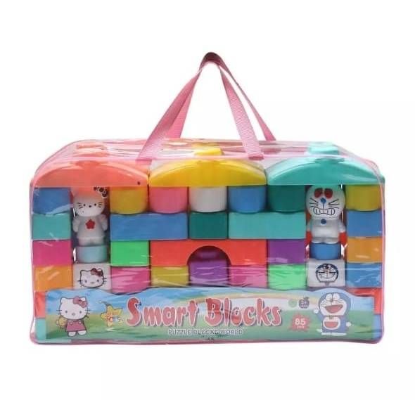 Plastic Lego Building Blocks Playing Toy For Kids - Multi Color