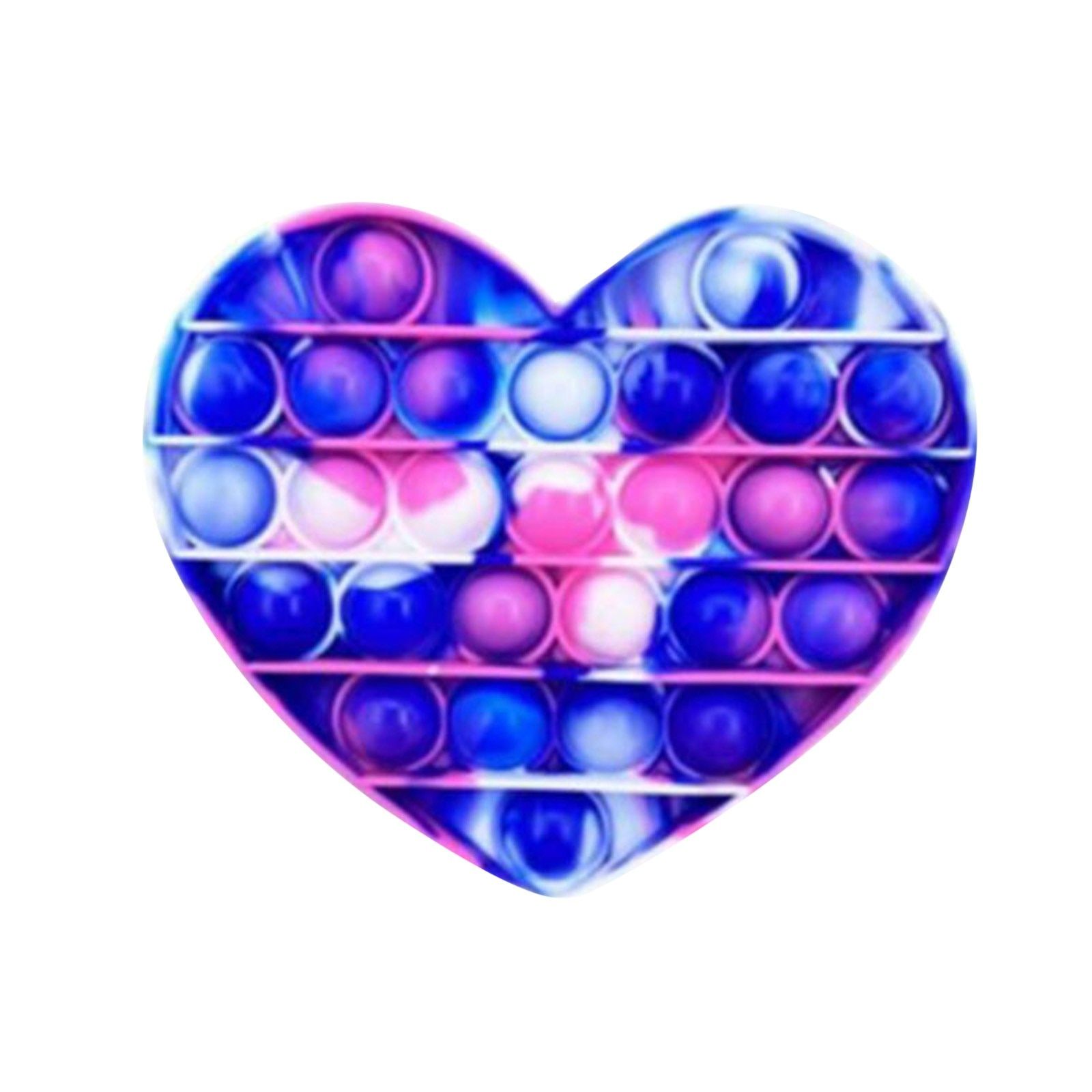 Heart Shape Push Pops Bubble Sensory Toy Autism Needs Stress Reliever Toys  Kid Anti-stress Pops-It Fidget Reliver Stress