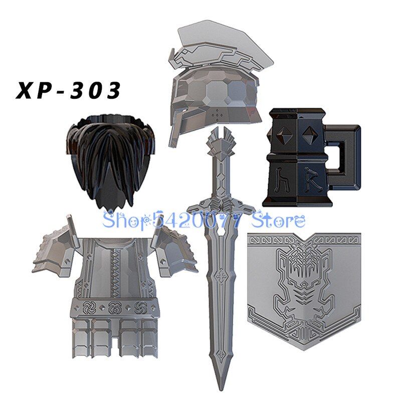 21PCS Uruk Hai Commander Action Figure Archer Army Armor Weapon Rider Rifleman Berserker Building Block Bricks Toys KT1033