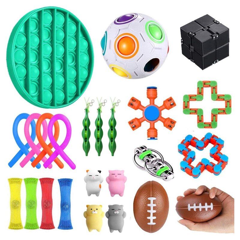 Fidget Toys Anti Stress Set Stretchy Strings Push Gift Pack Adults Children Squishy Sensory Antistress Relief Figet Toys