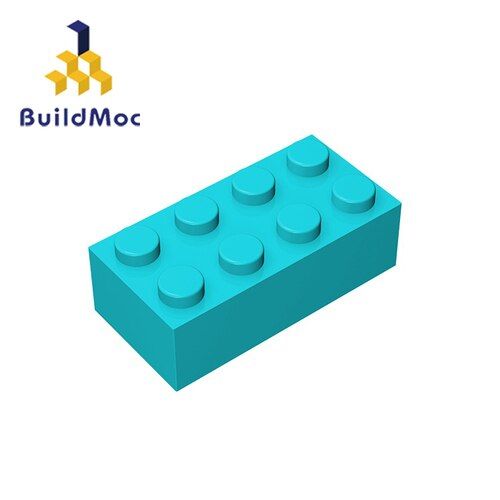 BuildMOC Compatible Assembles Particles 3001 2x4 For Building Blocks Parts DIY LOGO Educational Tech Parts Toys