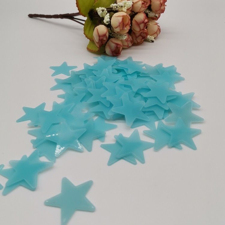 100PCS 3CM Luminous Sticker Star Standing Wall Sticker наклейки Living Room Bedroom Decor Home Glow Star Fluorescent Sticker