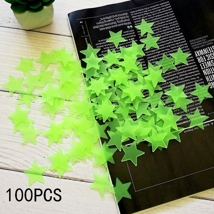 3D Stars Glow In The Dark Wall Stickers Luminous Fluorescent Wall Stickers For Kids Baby Room Bedroom Ceiling Home Decor