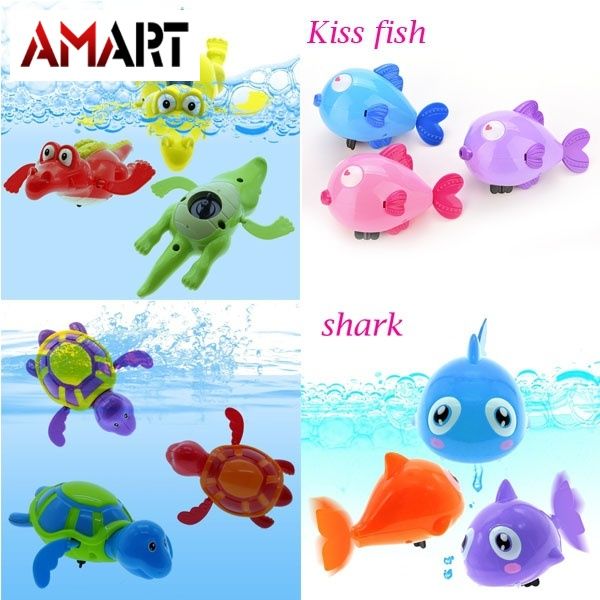 Kids Toy Bady Swim Animal Bathing Toy For Bathroom Classic Toys Wound-up Chain Clockwork