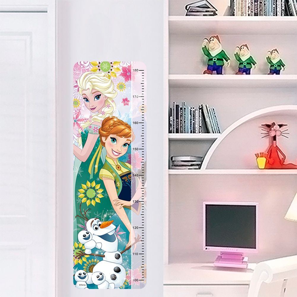 disney frozen growth chart wall stickers kids rooms home decor cartoon elsa anna princess height measure wall decals pvc posters