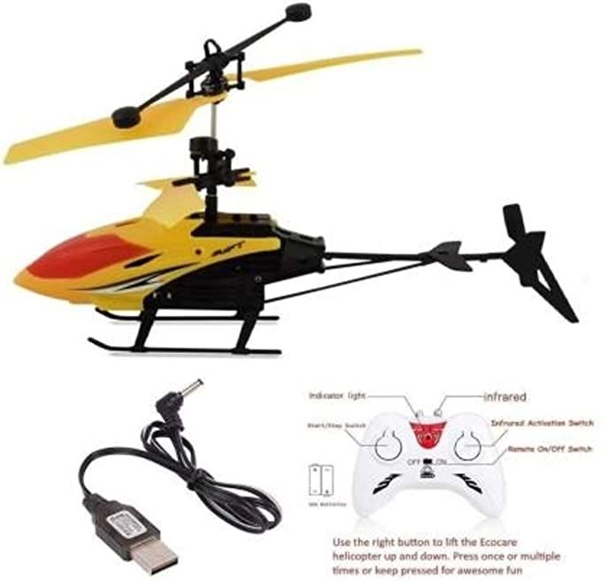 Infrared Induction Sensor Helicopter with Remote Control |USB Charger | Flying Helicopter with Flashing Lights | Best Gift for Kids |