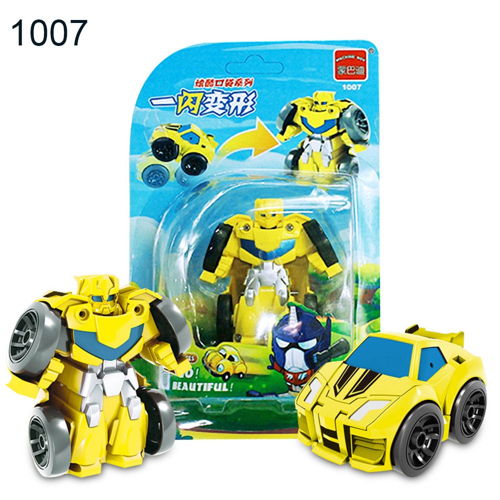 Green Mini Deformation Car Robot Transformable Inertia Truck Model Interactive Kid Toy
