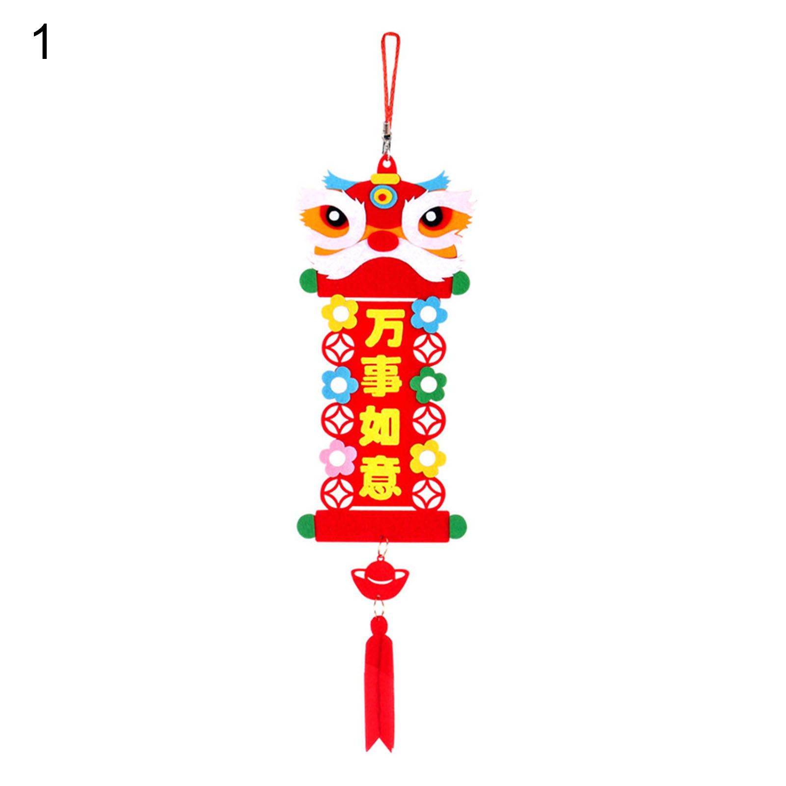New Year Pendant Multi-purpose DIY Handmade New Year Pendant Kits Party Prop