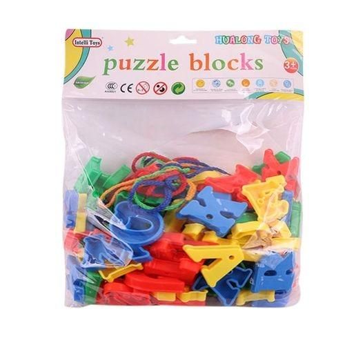 Plastic Puzzle Blocks Toy - Multi Color