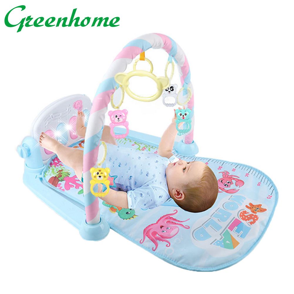 Greenhome Infant Baby Pedal Piano Play Mat Cushion Gym Blanket Fitness Bodybuilding Frame